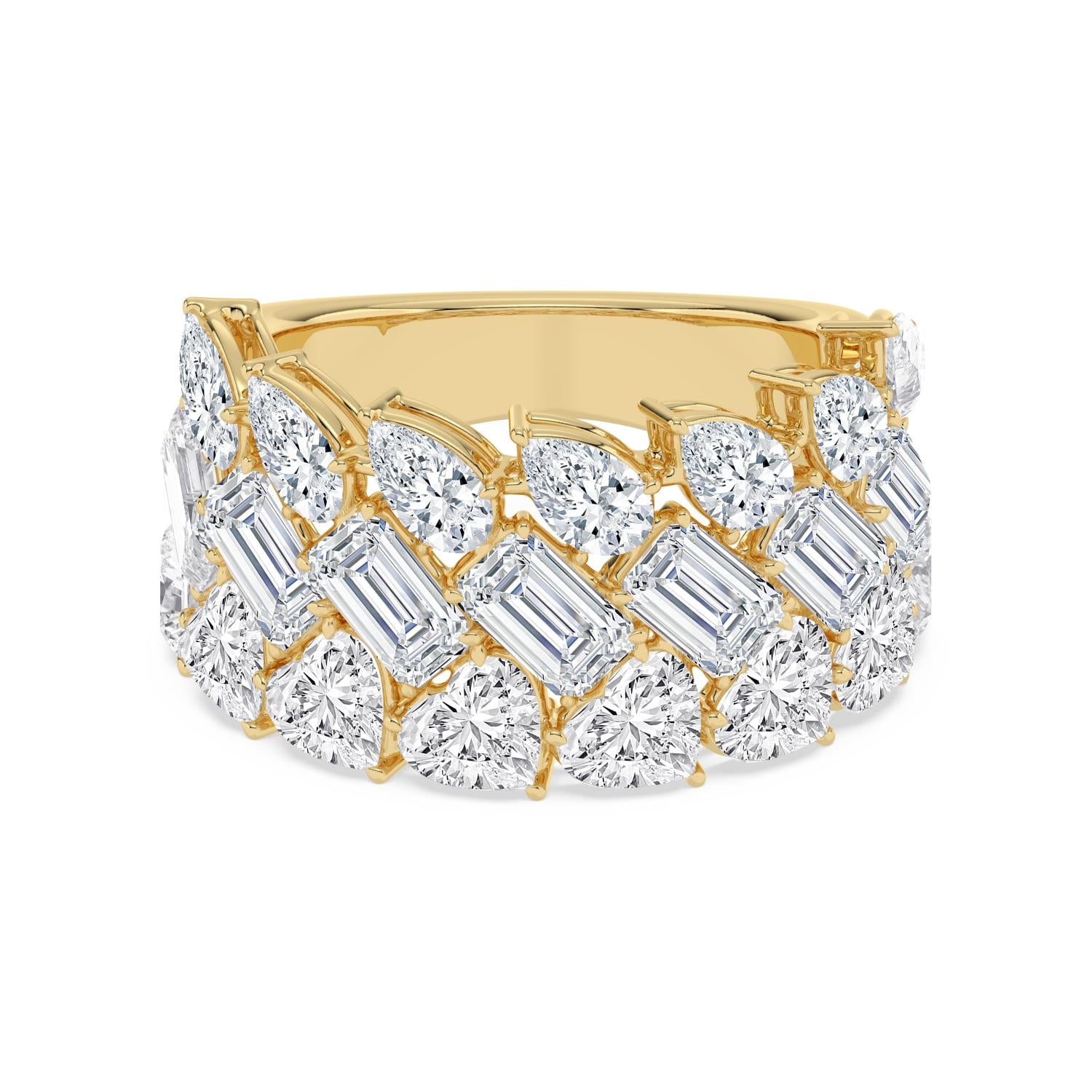 9K Yellow Gold Lab Grown Diamond RING 6.43 ctw R62446-6.20CT