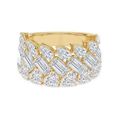 9K Yellow Gold Lab Grown Diamond RING 6.43 ctw R62446-6.20CT