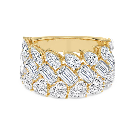 9K Yellow Gold Lab Grown Diamond RING 6.43 ctw R62446-6.20CT