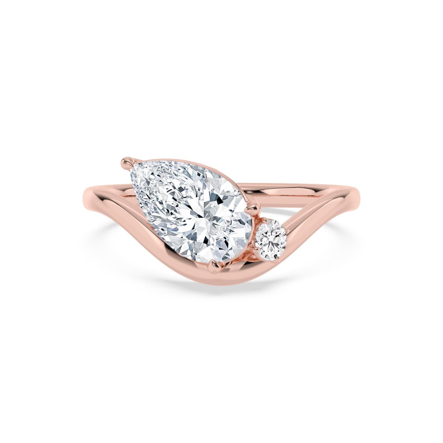 9K Rose Gold Lab Grown Diamond RING 1.62 ctw R62452PE-1.50CT
