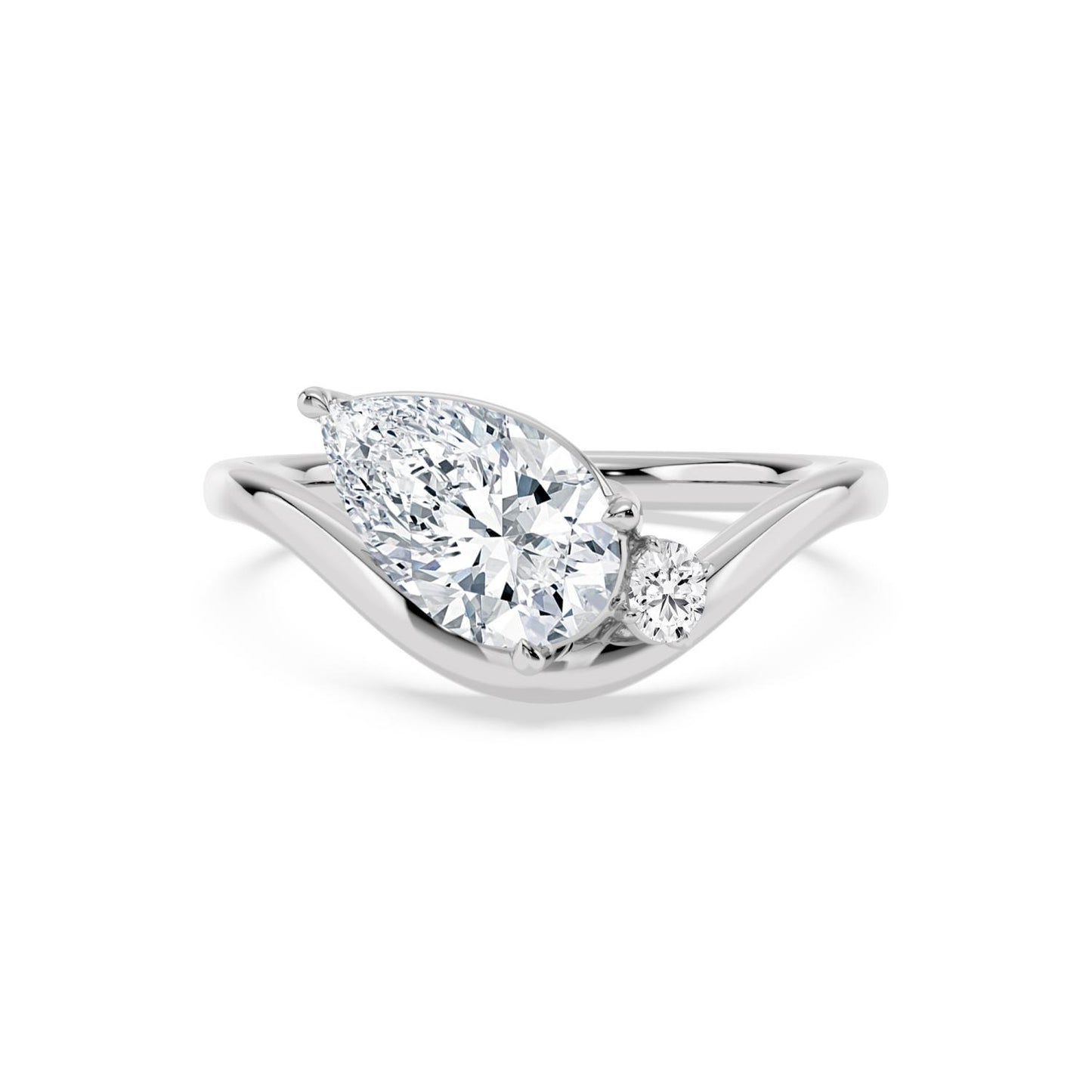 9K White Gold Lab Grown Diamond RING 1.62 ctw R62452PE-1.50CT