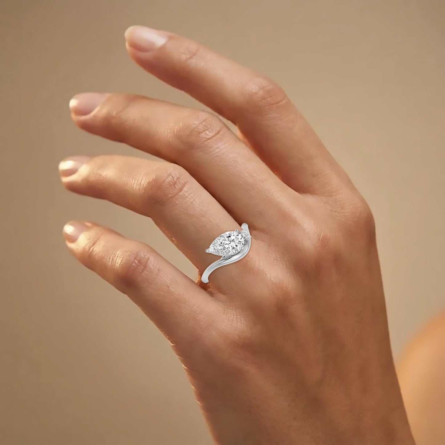 9K White Gold Lab Grown Diamond RING 1.62 ctw R62452PE-1.50CT