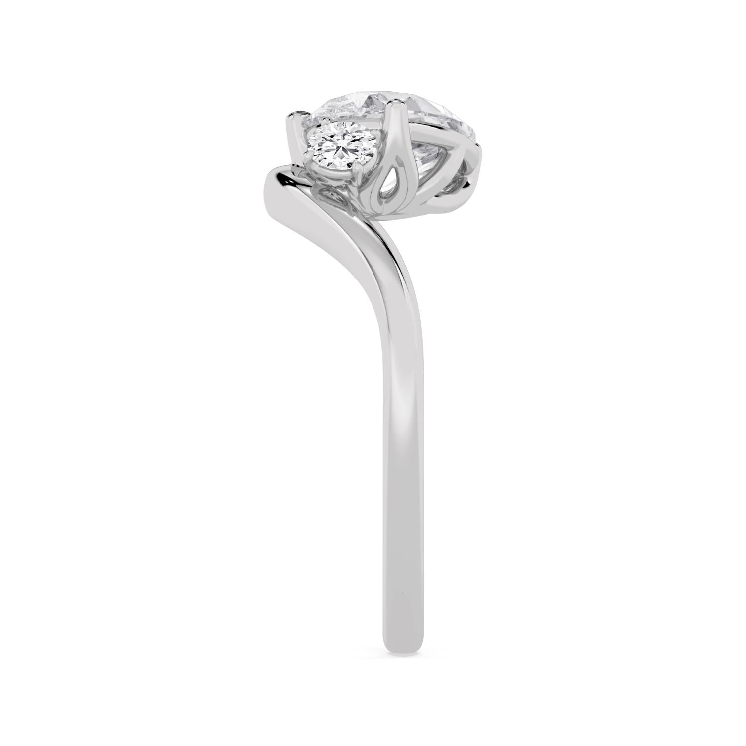 9K White Gold Lab Grown Diamond RING 1.62 ctw R62452PE-1.50CT