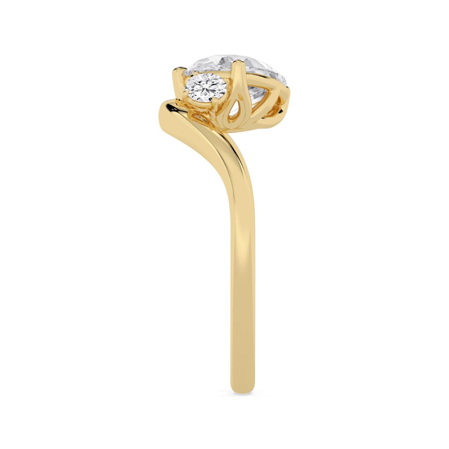 9K Yellow Gold Lab Grown Diamond RING 1.62 ctw R62452PE-1.50CT