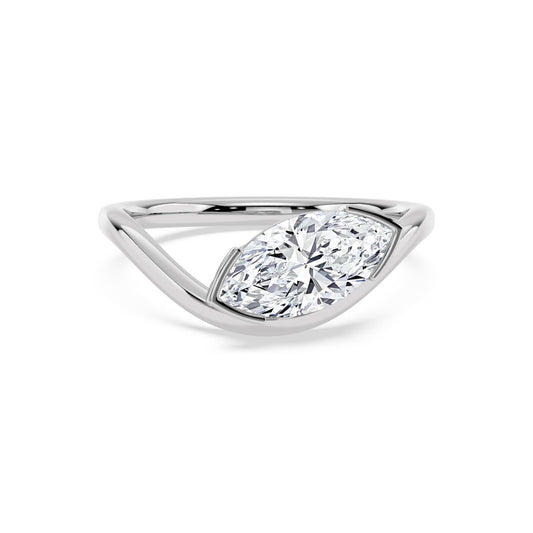 9K White Gold Lab Grown Diamond RING 1.50 ctw R62453MQ-1.50CT