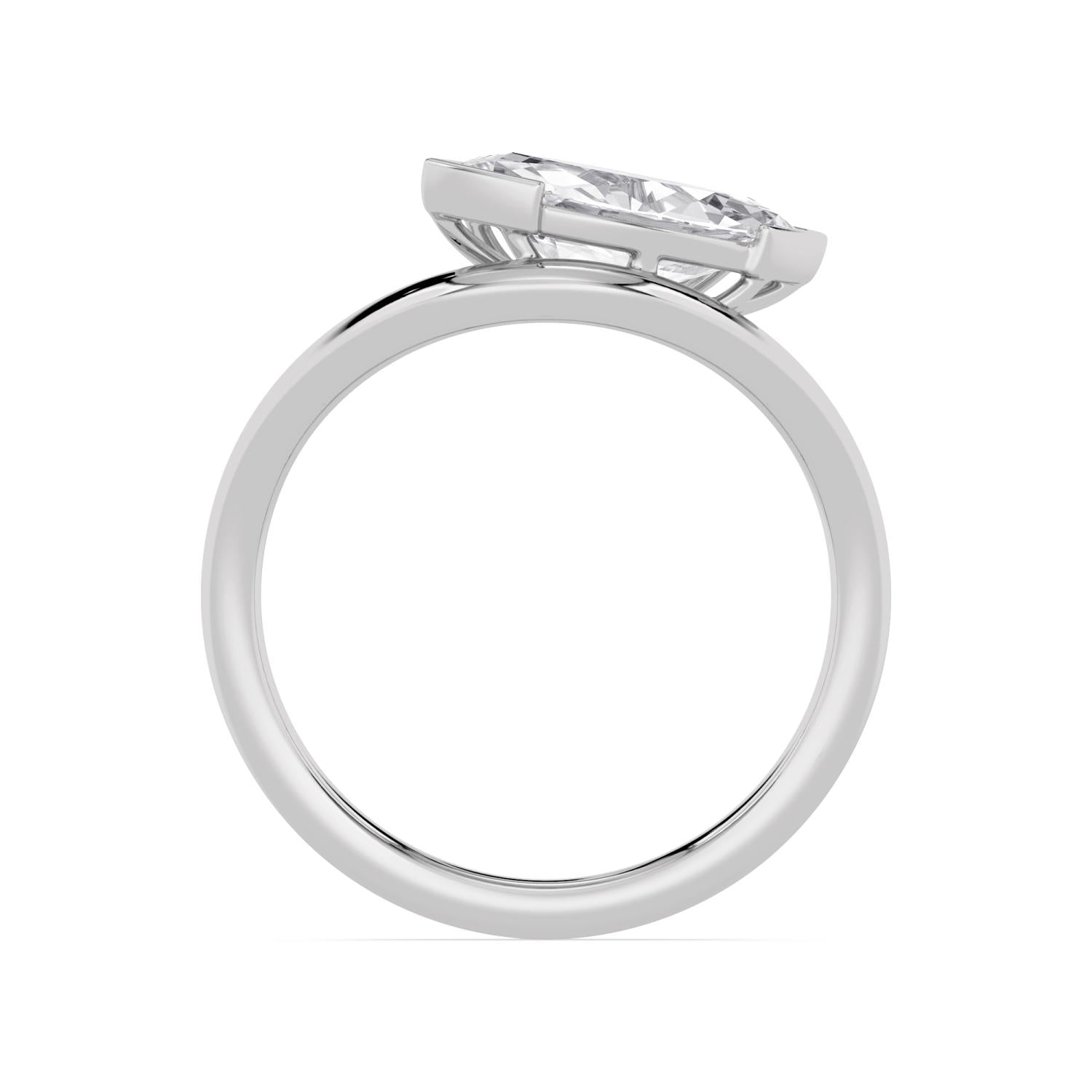9K White Gold Lab Grown Diamond RING 1.50 ctw R62453MQ-1.50CT