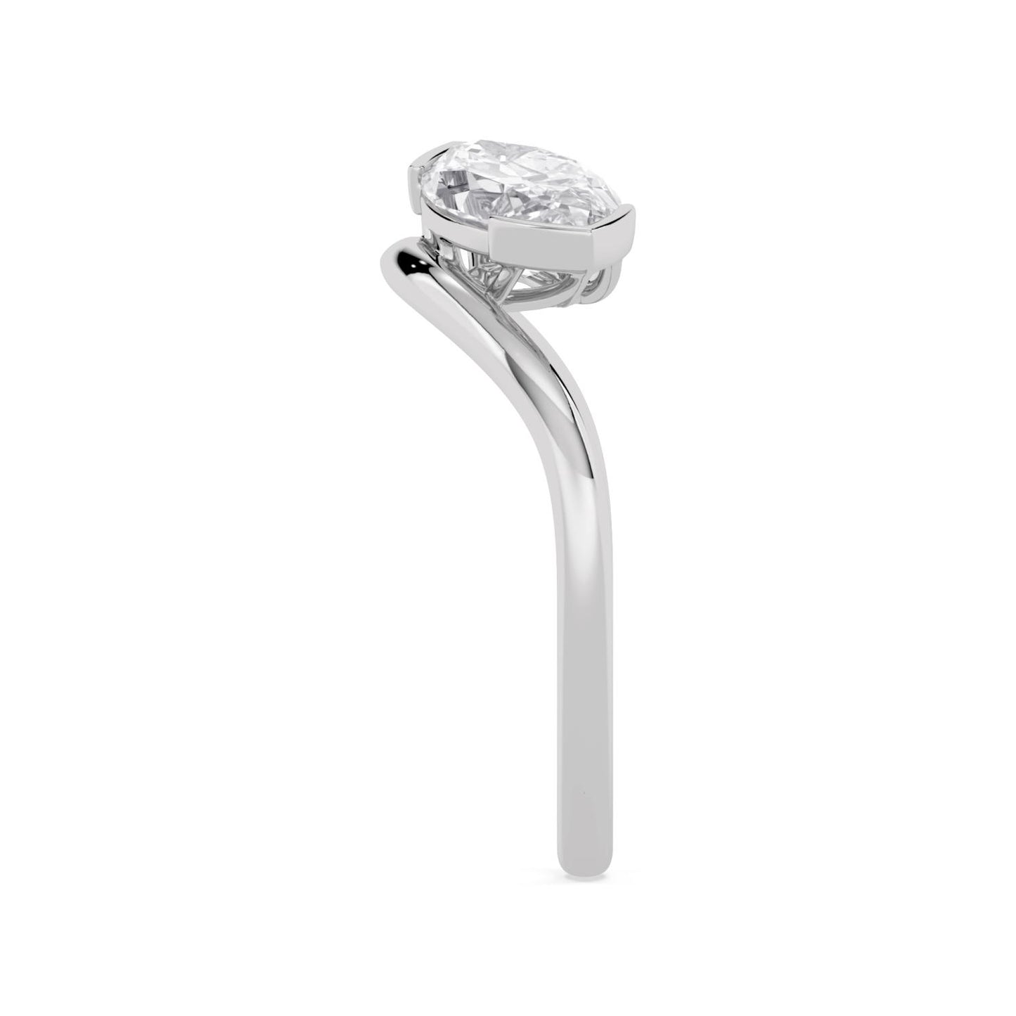 9K White Gold Lab Grown Diamond RING 1.50 ctw R62453MQ-1.50CT