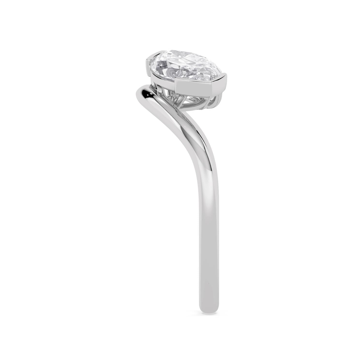 9K White Gold Lab Grown Diamond RING 1.50 ctw R62453MQ-1.50CT