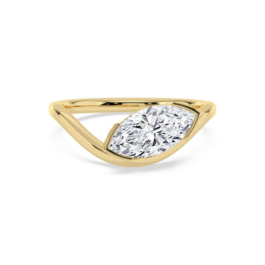 9K Yellow Gold Lab Grown Diamond RING 1.50 ctw R62453MQ-1.50CT