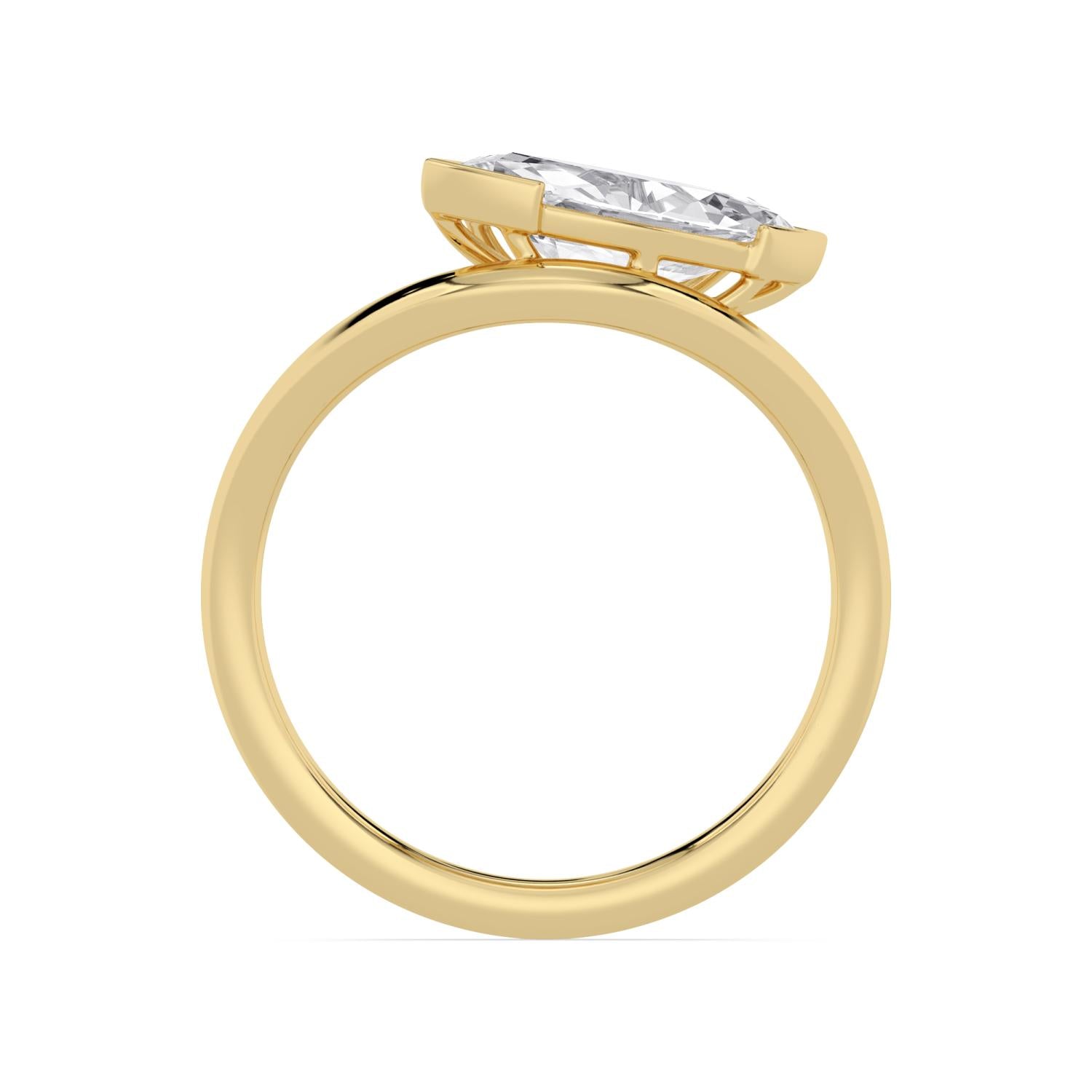 9K Yellow Gold Lab Grown Diamond RING 1.50 ctw R62453MQ-1.50CT