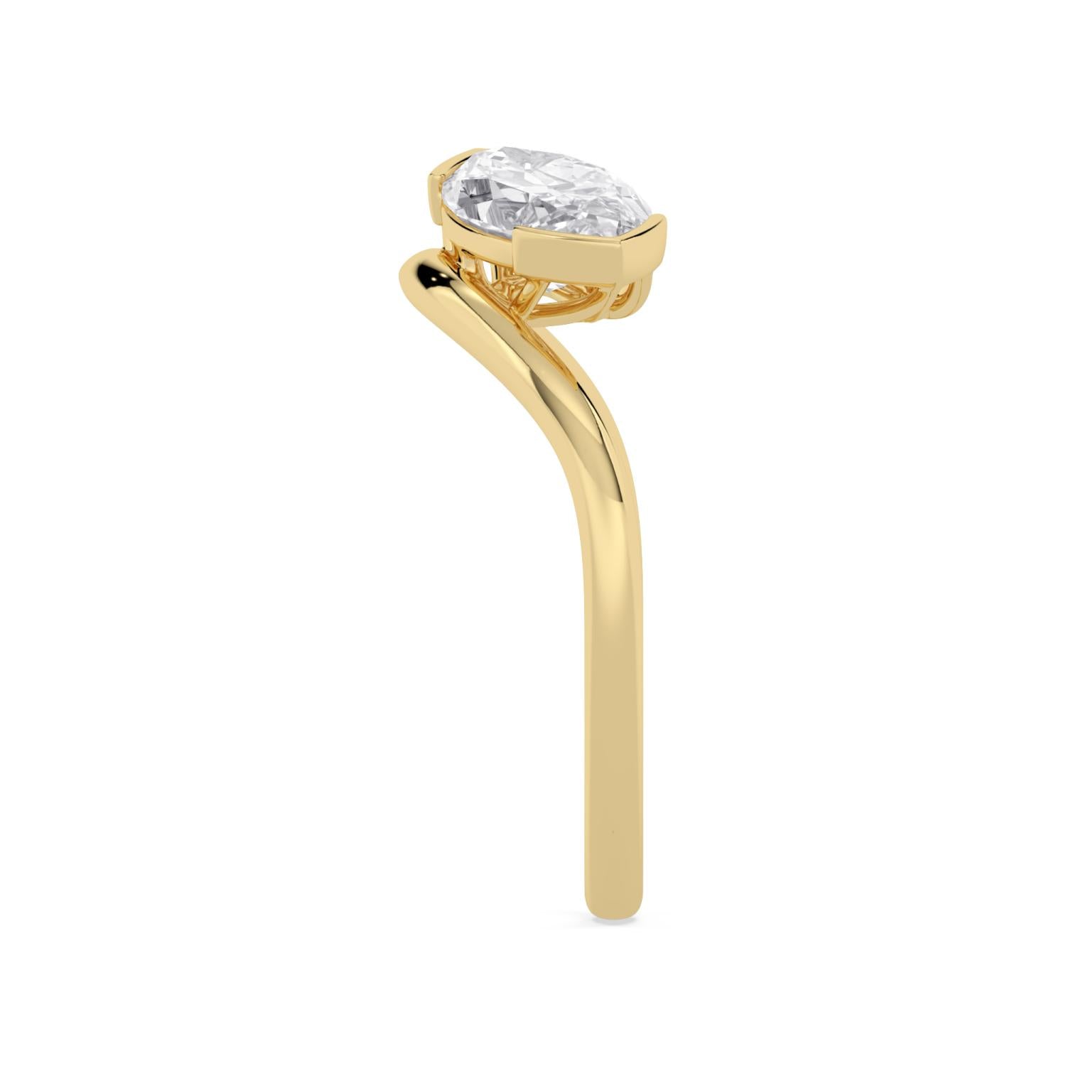 9K Yellow Gold Lab Grown Diamond RING 1.50 ctw R62453MQ-1.50CT