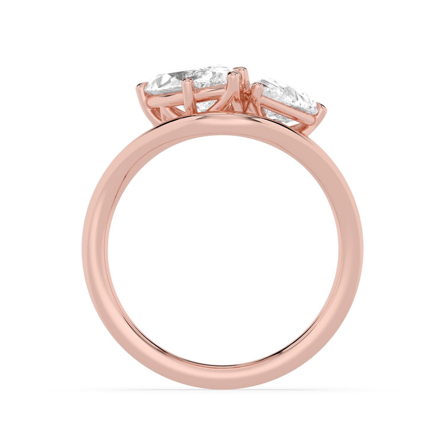 9K Rose Gold Lab Grown Diamond RING 2.40 ctw R62458MQPE-2.33CT