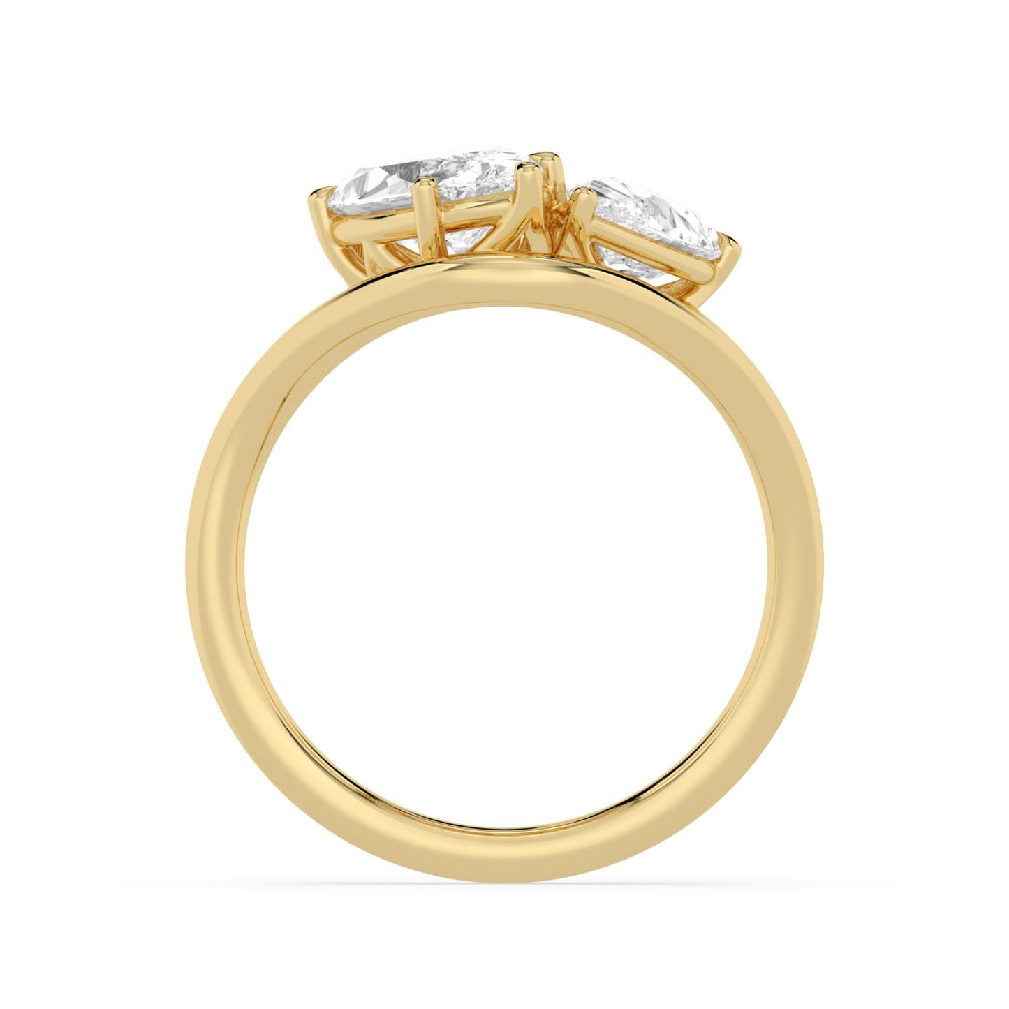 9K Yellow Gold Lab Grown Diamond RING 2.40 ctw R62458MQPE-2.33CT
