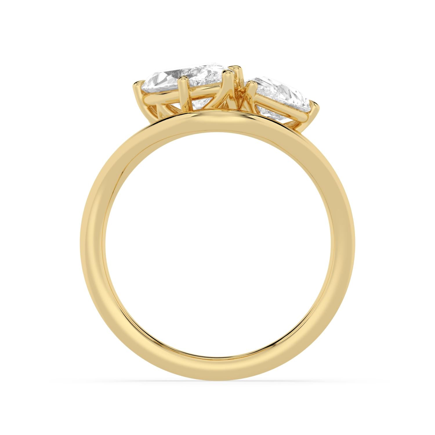 9K Yellow Gold Lab Grown Diamond RING 2.40 ctw R62458MQPE-2.33CT