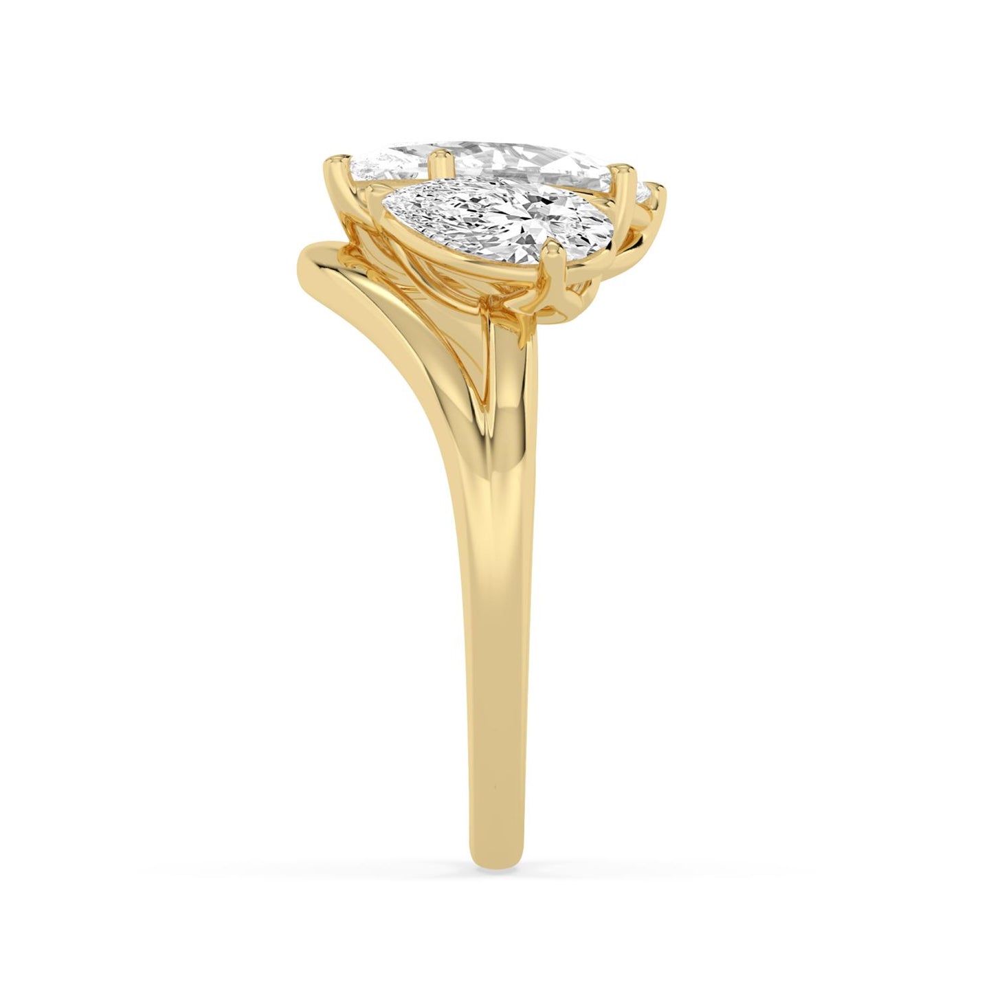 9K Yellow Gold Lab Grown Diamond RING 2.40 ctw R62458MQPE-2.33CT
