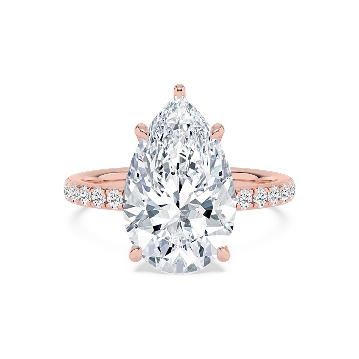 10K Rose Gold Lab Grown Diamond ENGAGEMENT RINGS 6.67 ctw R62794PE-6