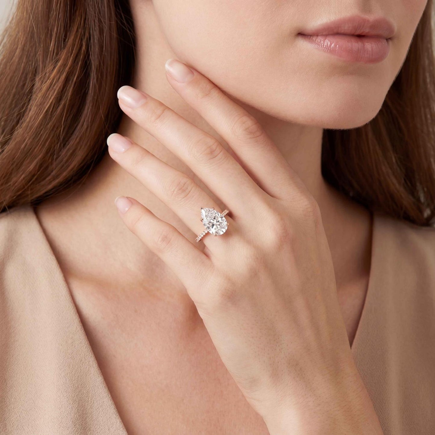 10K Rose Gold Lab Grown Diamond ENGAGEMENT RINGS 6.67 ctw R62794PE-6