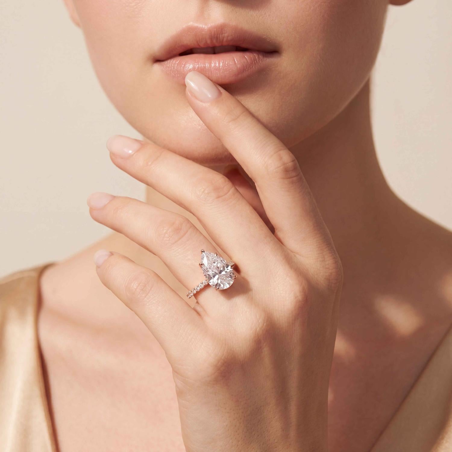 10K Rose Gold Lab Grown Diamond ENGAGEMENT RINGS 6.67 ctw R62794PE-6