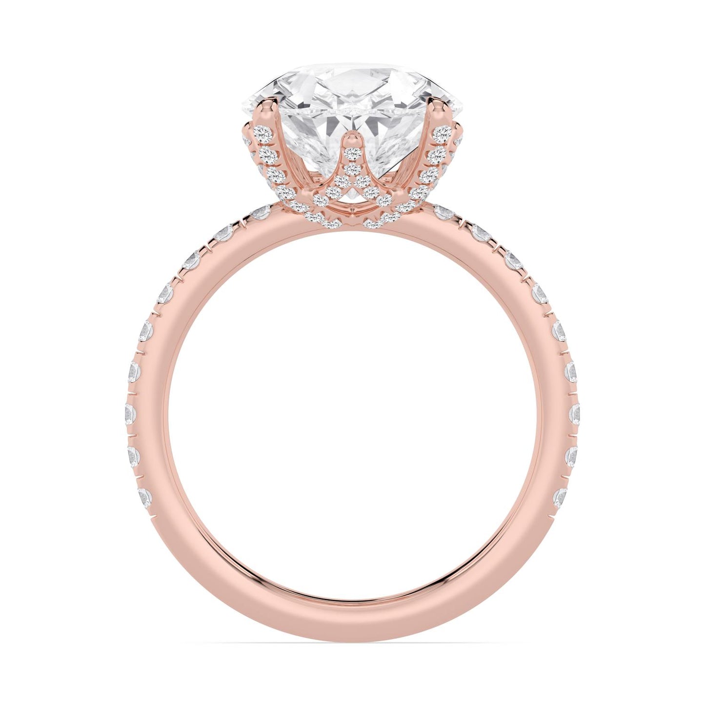 10K Rose Gold Lab Grown Diamond ENGAGEMENT RINGS 6.67 ctw R62794PE-6