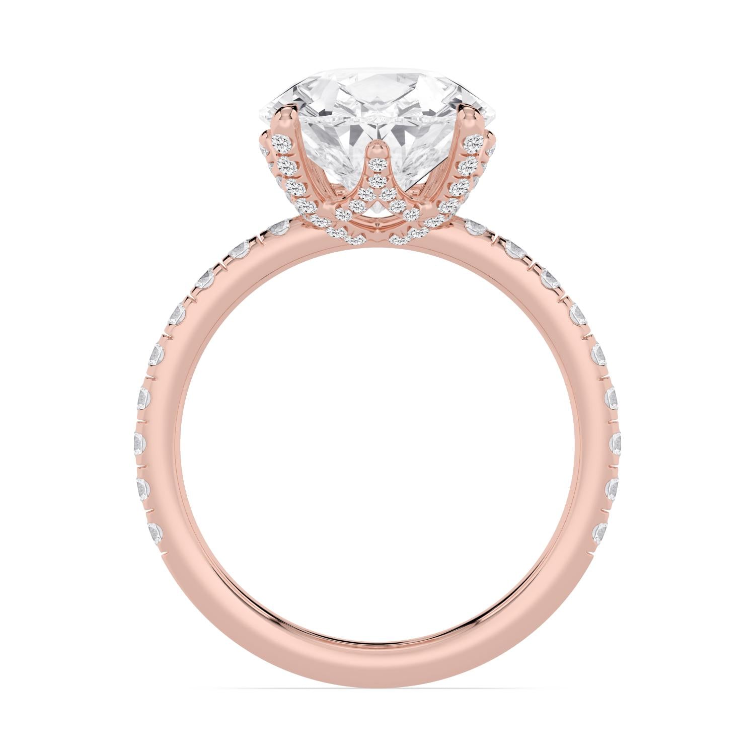 10K Rose Gold Lab Grown Diamond ENGAGEMENT RINGS 6.67 ctw R62794PE-6