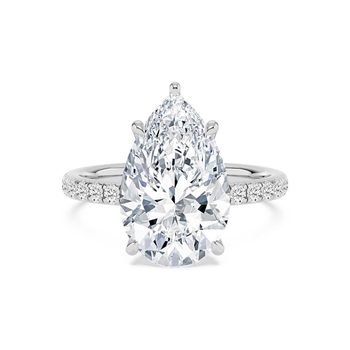 10K White Gold Lab Grown Diamond ENGAGEMENT RINGS 6.67 ctw R62794PE-6