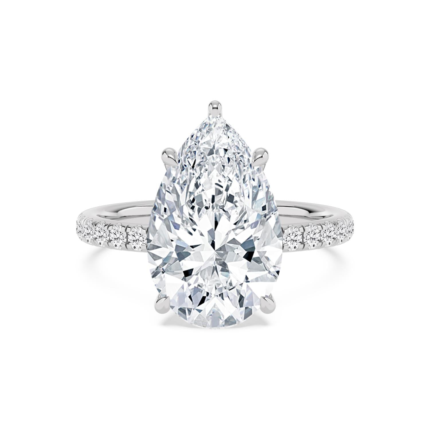 10K White Gold Lab Grown Diamond ENGAGEMENT RINGS 6.67 ctw R62794PE-6