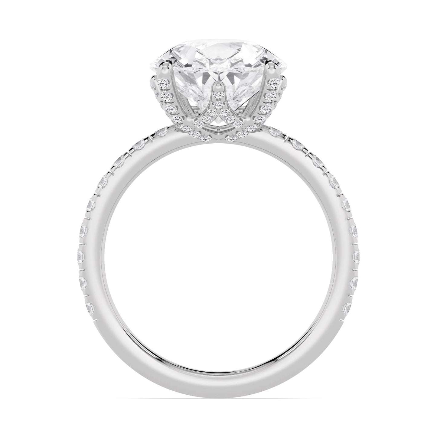 10K White Gold Lab Grown Diamond ENGAGEMENT RINGS 6.67 ctw R62794PE-6