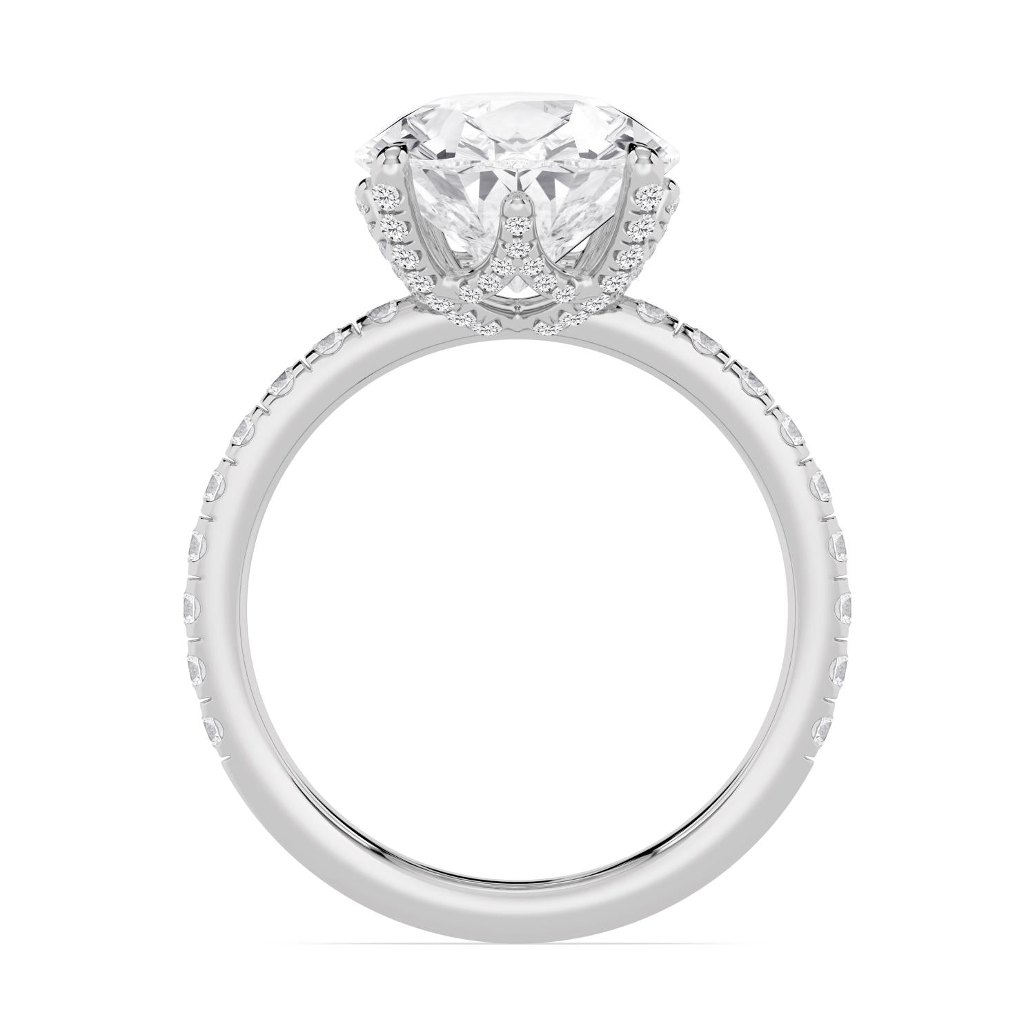 10K White Gold Lab Grown Diamond ENGAGEMENT RINGS 6.67 ctw R62794PE-6