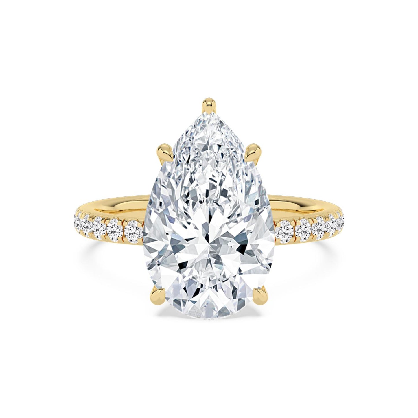 10K Yellow Gold Lab Grown Diamond ENGAGEMENT RINGS 6.67 ctw R62794PE-6