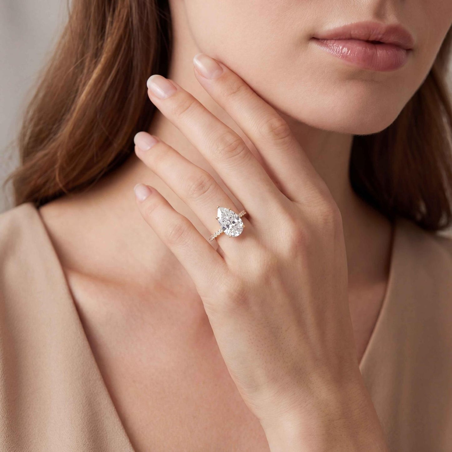 10K Yellow Gold Lab Grown Diamond ENGAGEMENT RINGS 6.67 ctw R62794PE-6