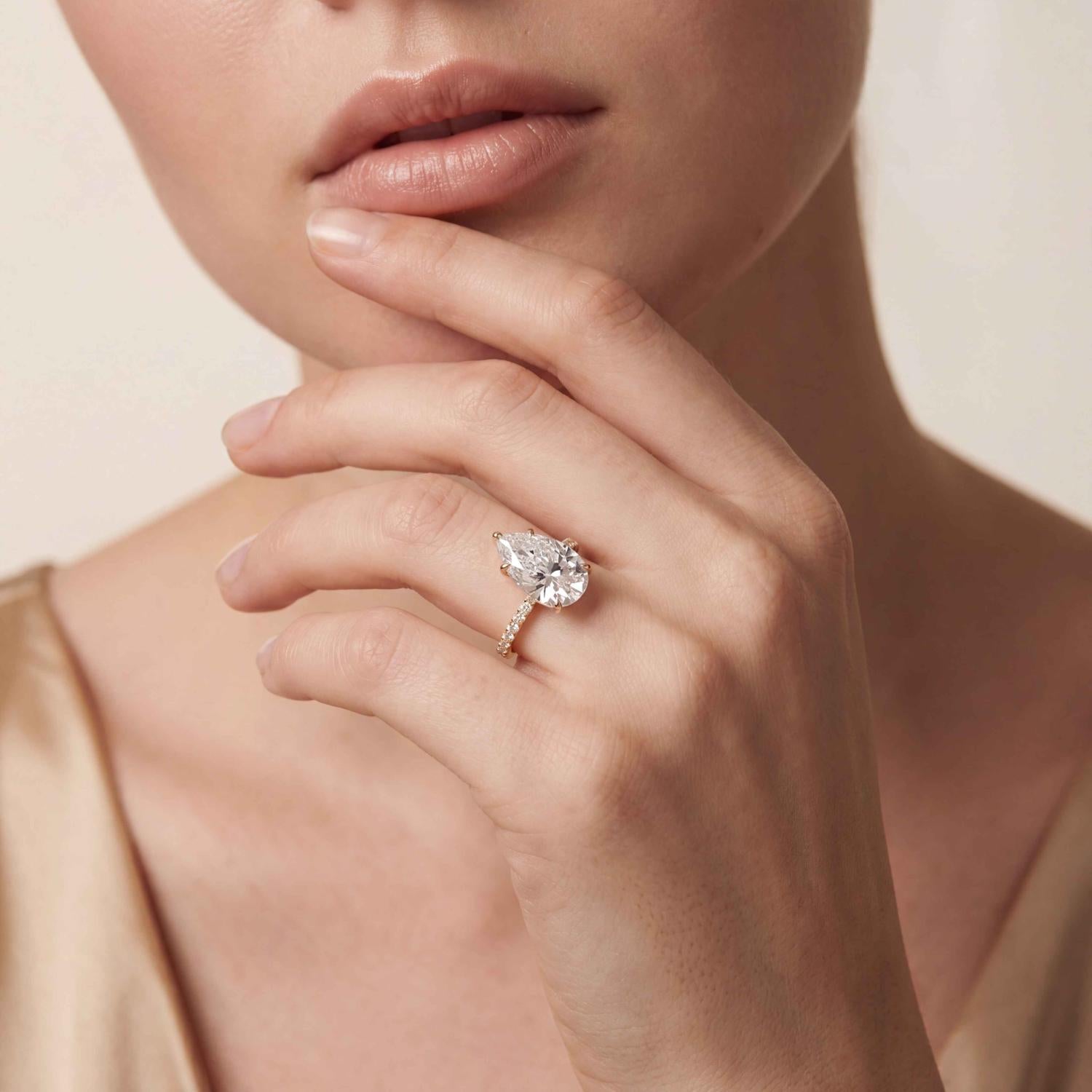 10K Yellow Gold Lab Grown Diamond ENGAGEMENT RINGS 6.67 ctw R62794PE-6