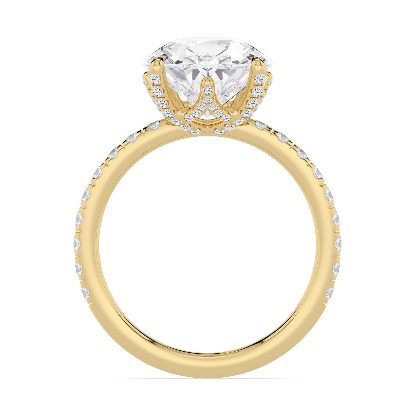 10K Yellow Gold Lab Grown Diamond ENGAGEMENT RINGS 6.67 ctw R62794PE-6