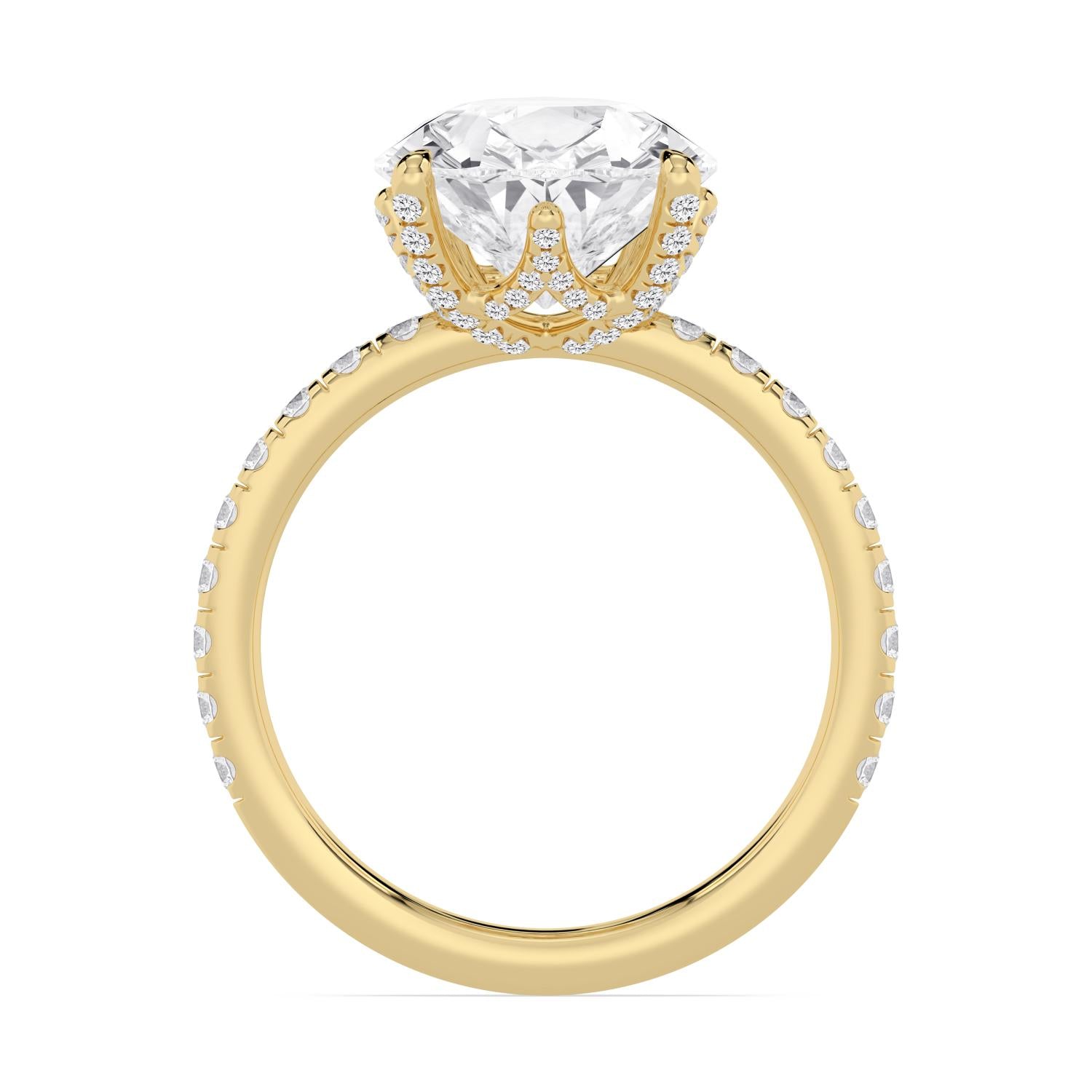 10K Yellow Gold Lab Grown Diamond ENGAGEMENT RINGS 6.67 ctw R62794PE-6