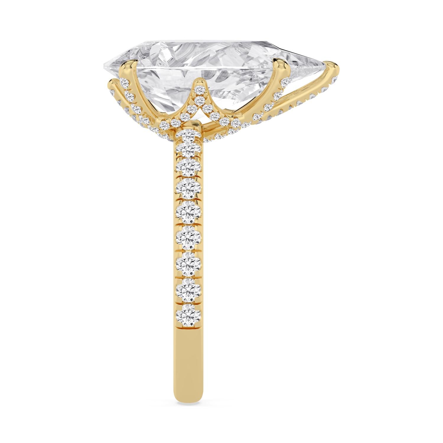 10K Yellow Gold Lab Grown Diamond ENGAGEMENT RINGS 6.67 ctw R62794PE-6
