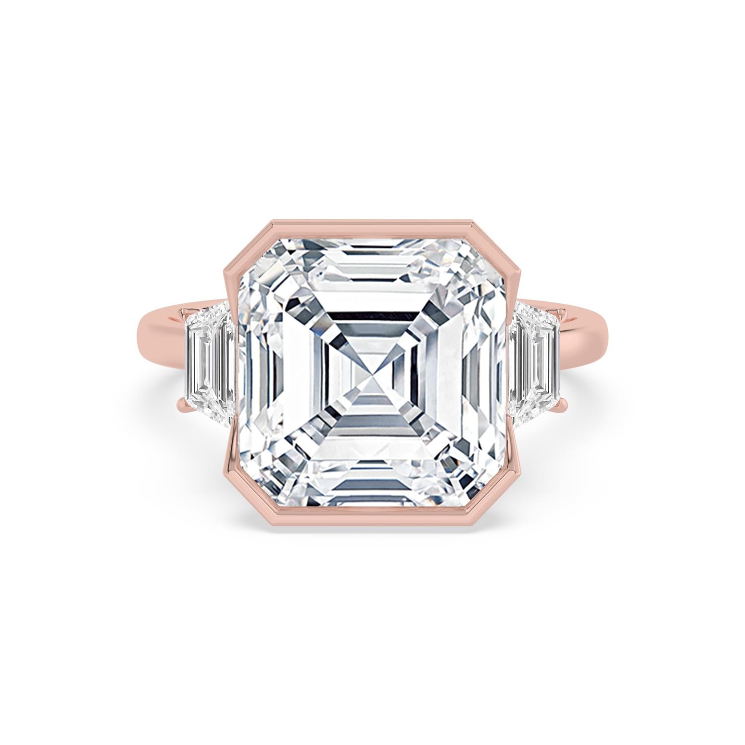 10K Rose Gold Lab Grown Diamond ENGAGEMENT RINGS 10.08 ctw R62832ASS-9.20CT