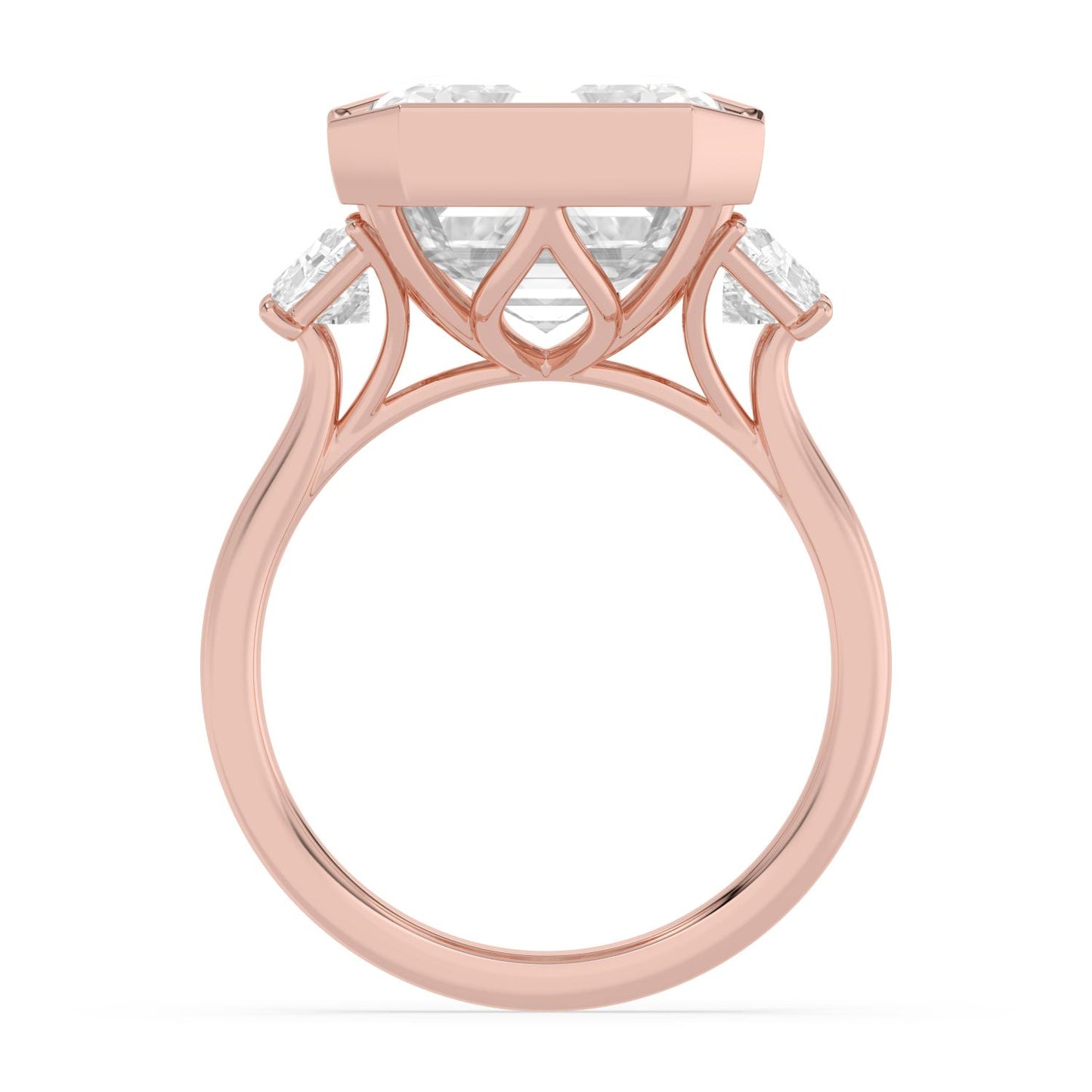 10K Rose Gold Lab Grown Diamond ENGAGEMENT RINGS 10.08 ctw R62832ASS-9.20CT