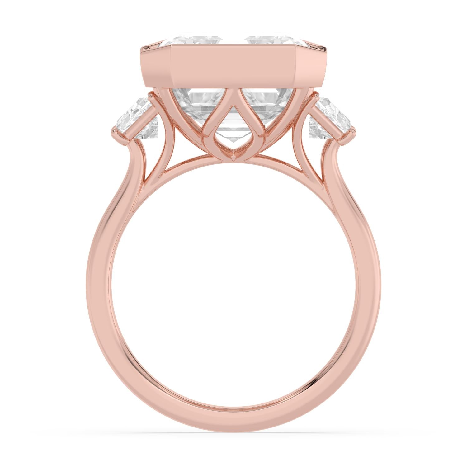 10K Rose Gold Lab Grown Diamond ENGAGEMENT RINGS 10.08 ctw R62832ASS-9.20CT