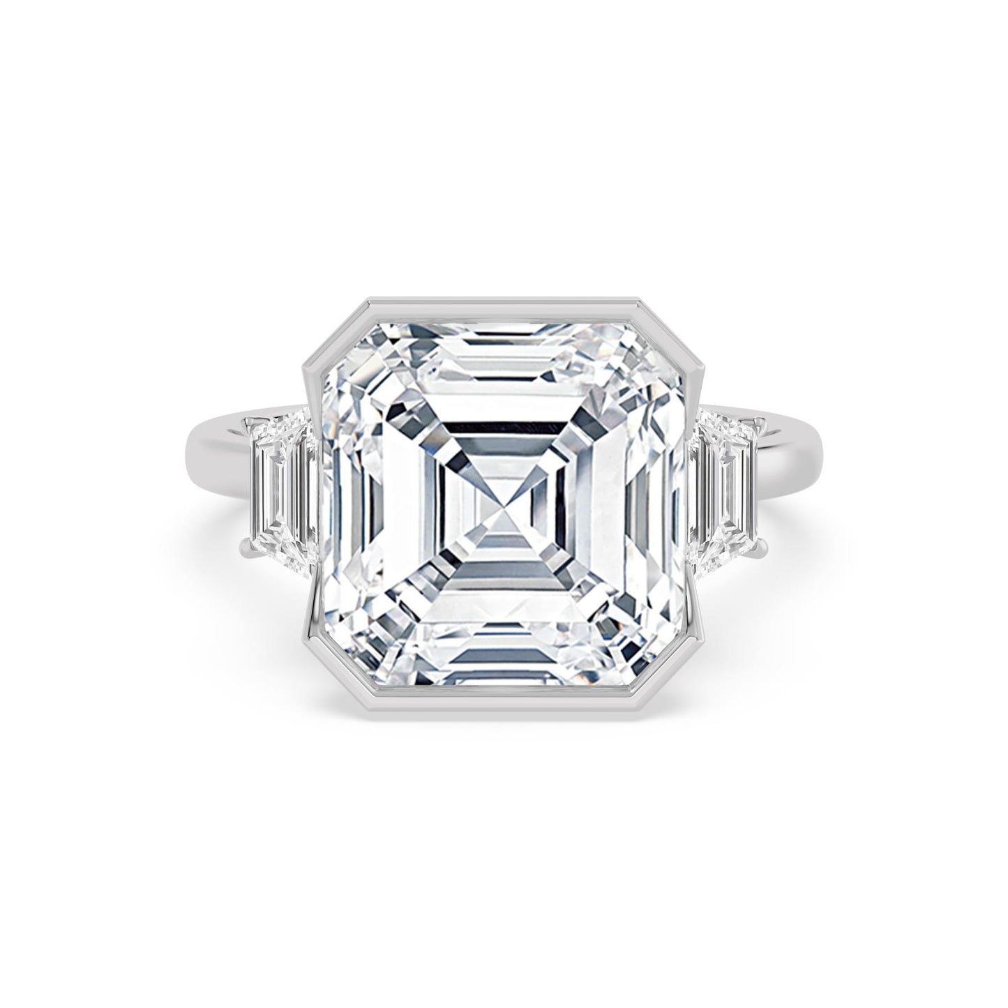 10K White Gold Lab Grown Diamond ENGAGEMENT RINGS 10.08 ctw R62832ASS-9.20CT