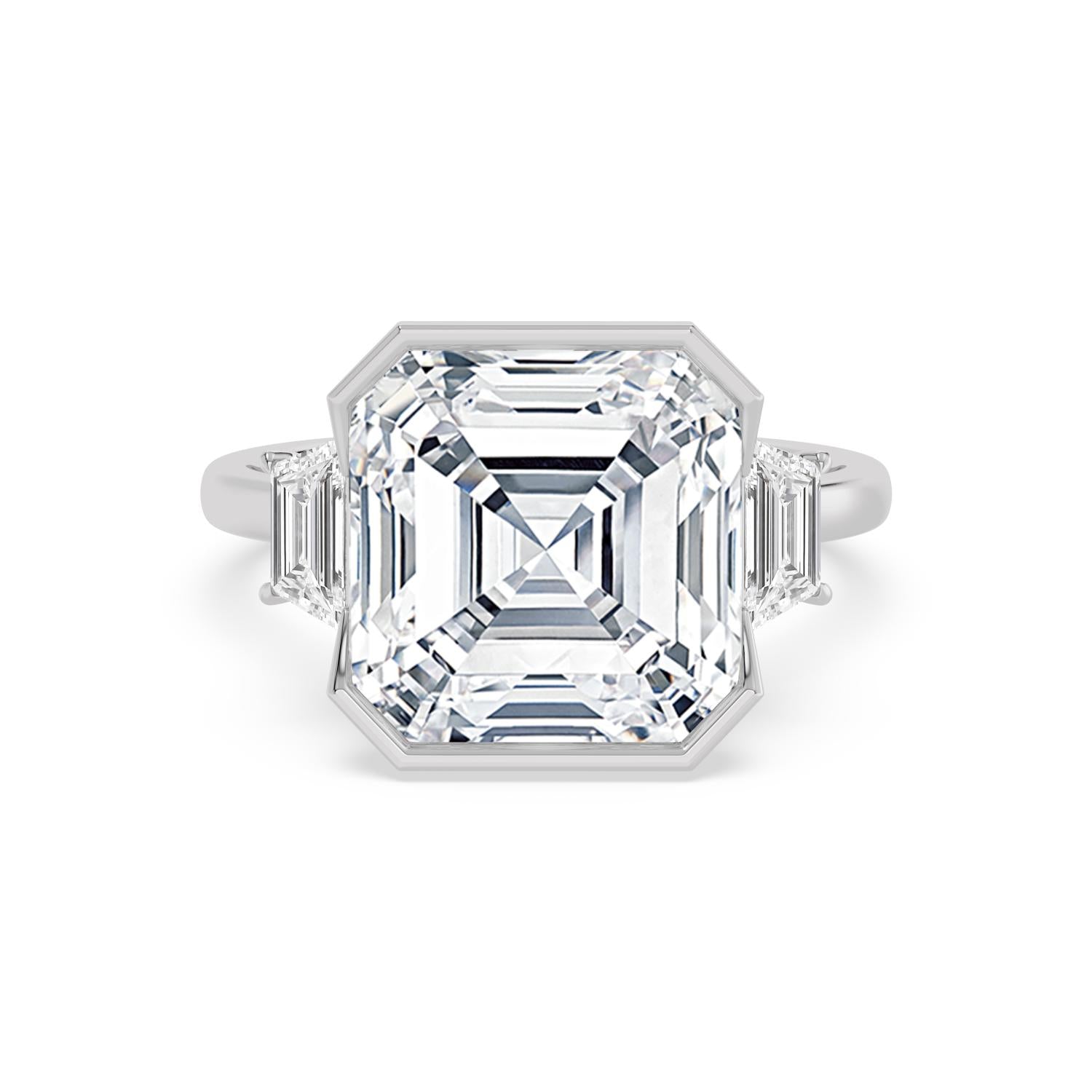 10K White Gold Lab Grown Diamond ENGAGEMENT RINGS 10.08 ctw R62832ASS-9.20CT