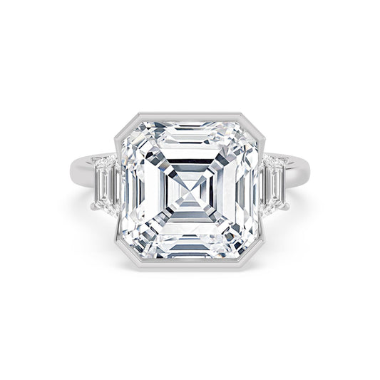 10K White Gold Lab Grown Diamond ENGAGEMENT RINGS 10.08 ctw R62832ASS-9.20CT