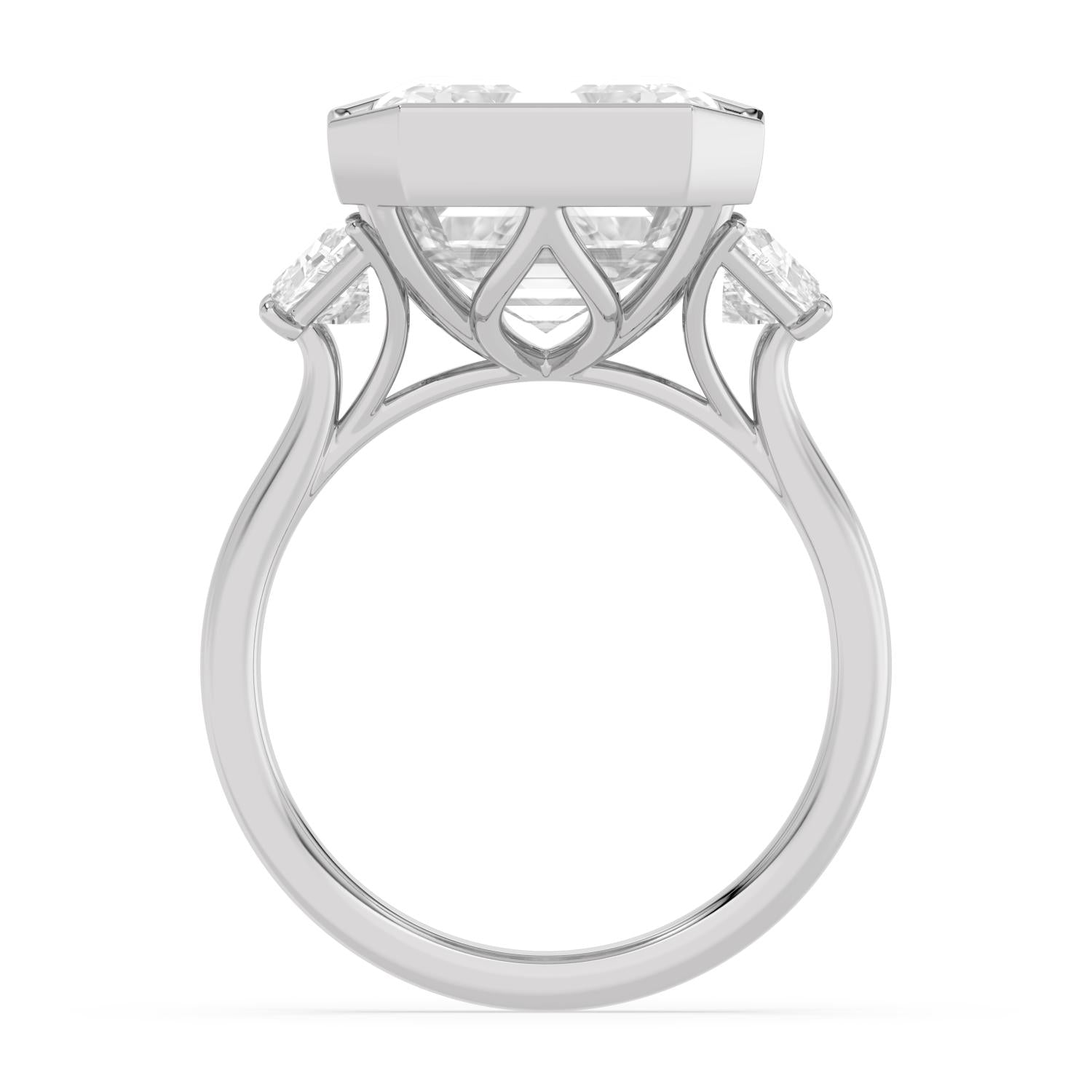 10K White Gold Lab Grown Diamond ENGAGEMENT RINGS 10.08 ctw R62832ASS-9.20CT