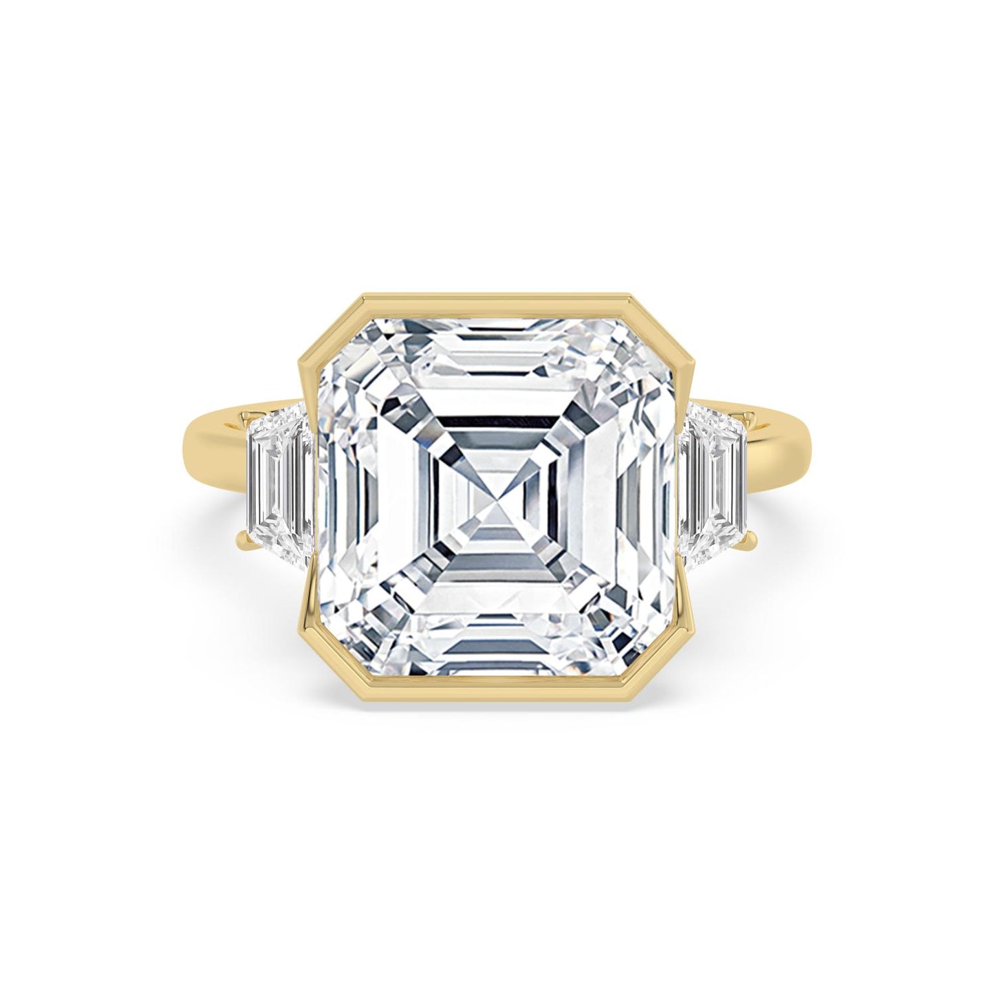 10K Yellow Gold Lab Grown Diamond ENGAGEMENT RINGS 10.08 ctw R62832ASS-9.20CT