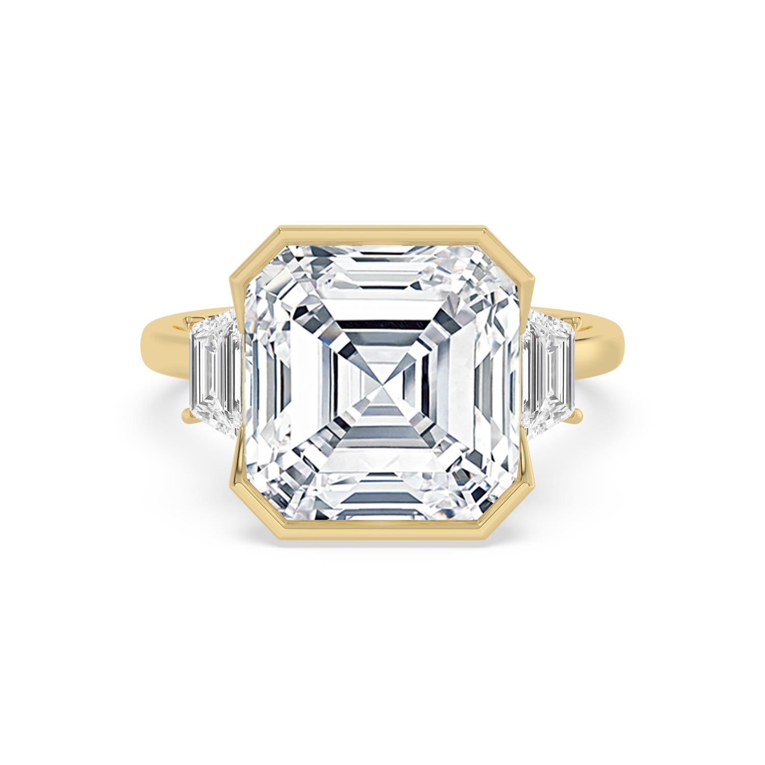 10K Yellow Gold Lab Grown Diamond ENGAGEMENT RINGS 10.08 ctw R62832ASS-9.20CT