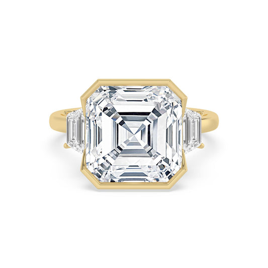 10K Yellow Gold Lab Grown Diamond ENGAGEMENT RINGS 10.08 ctw R62832ASS-9.20CT