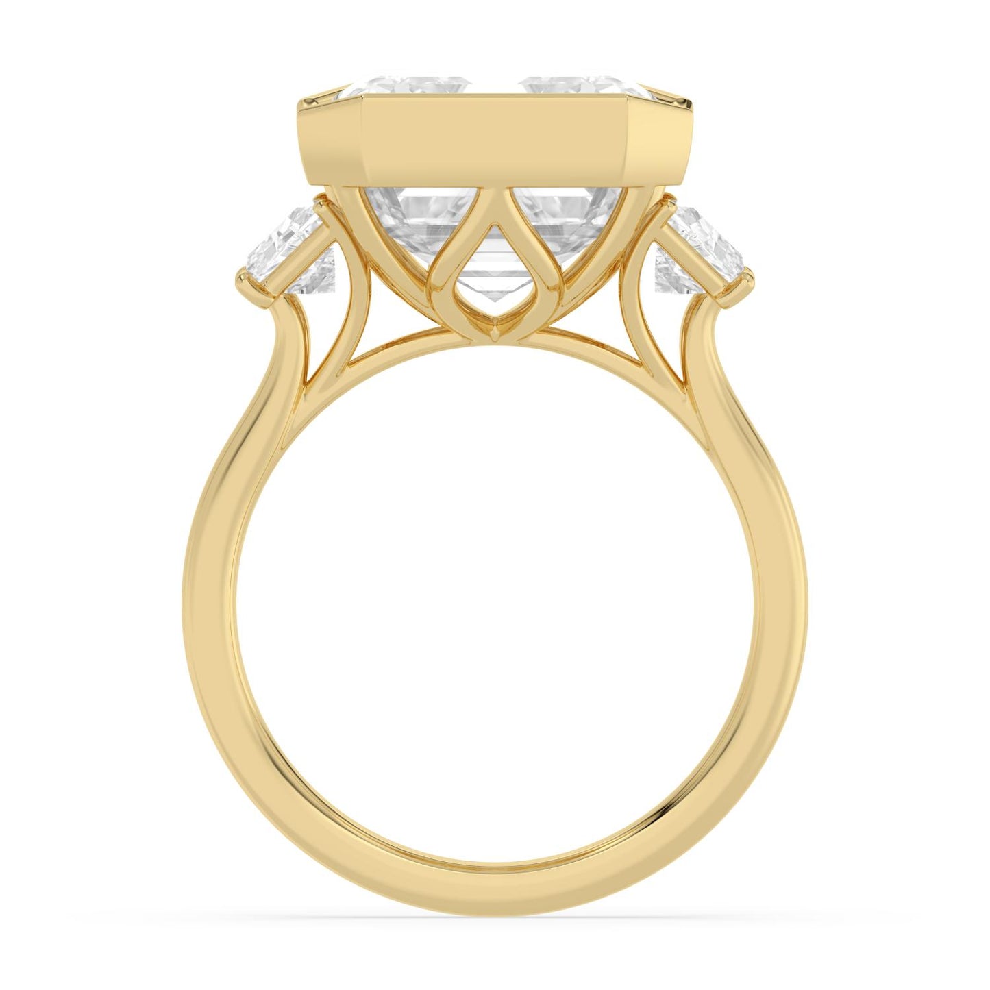 10K Yellow Gold Lab Grown Diamond ENGAGEMENT RINGS 10.08 ctw R62832ASS-9.20CT