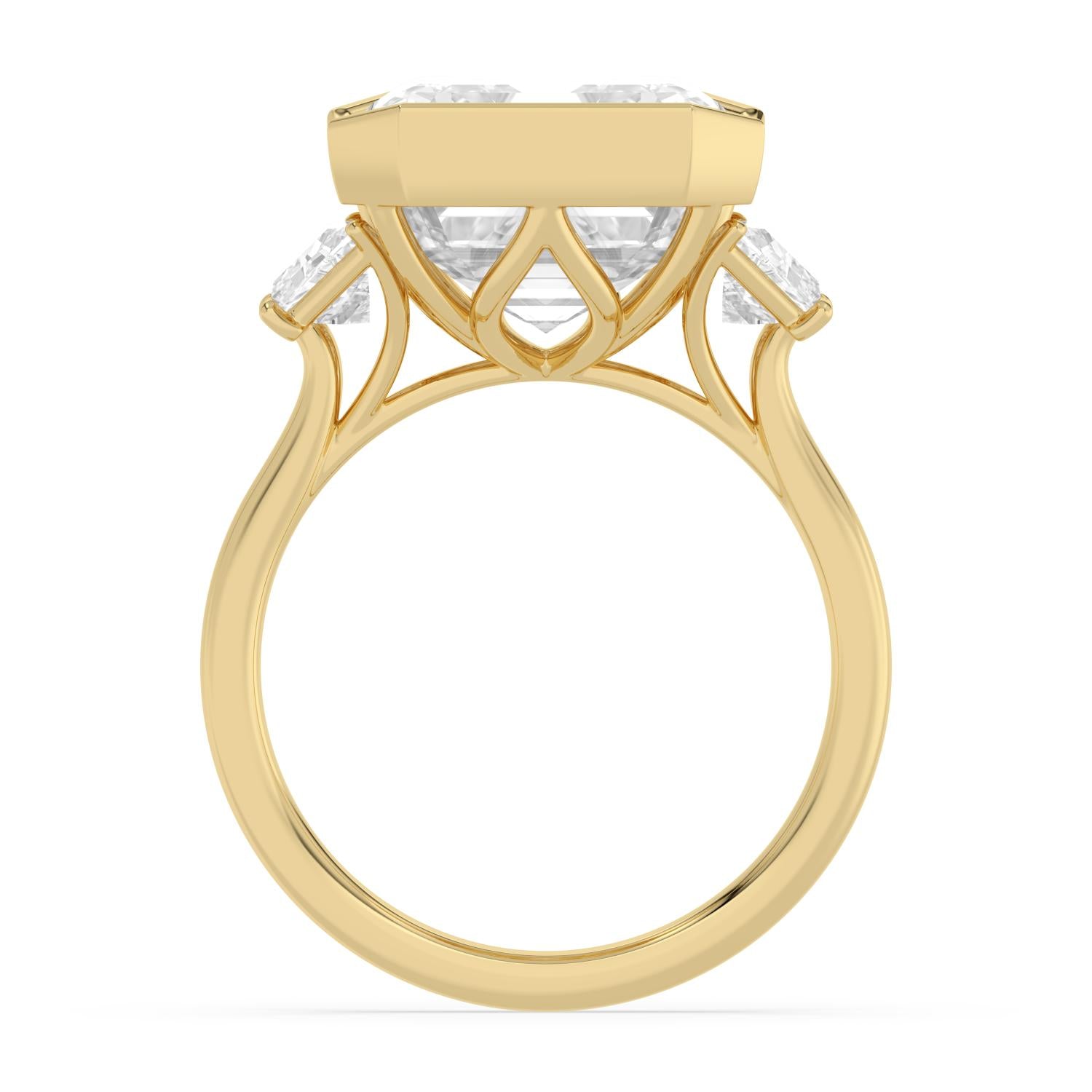 10K Yellow Gold Lab Grown Diamond ENGAGEMENT RINGS 10.08 ctw R62832ASS-9.20CT