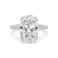 10K White Gold Lab Grown Diamond ENGAGEMENT RINGS 7.40 ctw R62982OV-7.15CT