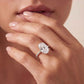 10K White Gold Lab Grown Diamond ENGAGEMENT RINGS 7.40 ctw R62982OV-7.15CT