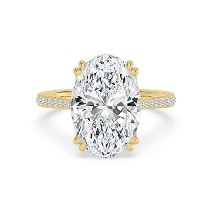 10K Yellow Gold Lab Grown Diamond ENGAGEMENT RINGS 7.40 ctw R62982OV-7.15CT