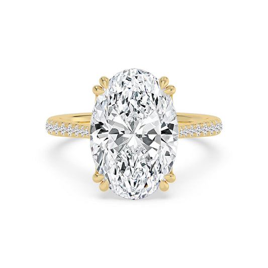 10K Yellow Gold Lab Grown Diamond ENGAGEMENT RINGS 7.40 ctw R62982OV-7.15CT